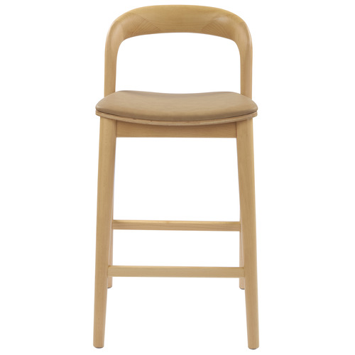 65.5cm Monk Beech Wood Bar Stool