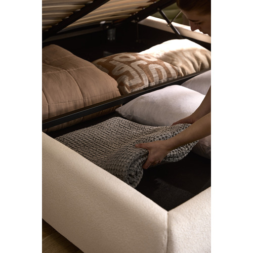 Paloma Boucle Queen Gas Lift Storage Bed