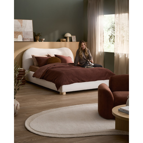 Paloma Boucle Queen Gas Lift Storage Bed