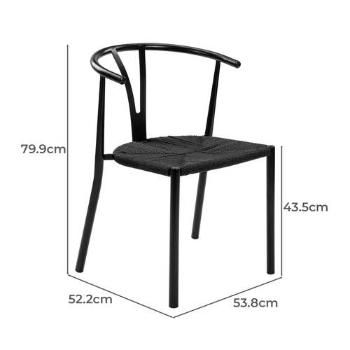 Elysia Wishbone Replica Metal Dining Chairs