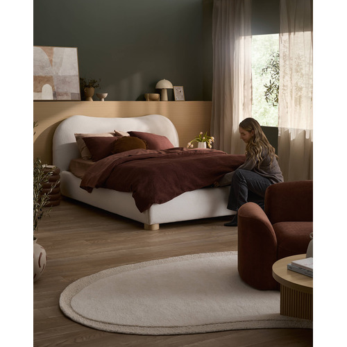 Paloma Boucle Queen Gas Lift Storage Bed
