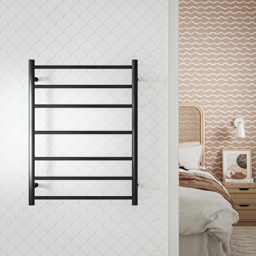 Winter Warmer Matte Black Heated Towel Rail Package