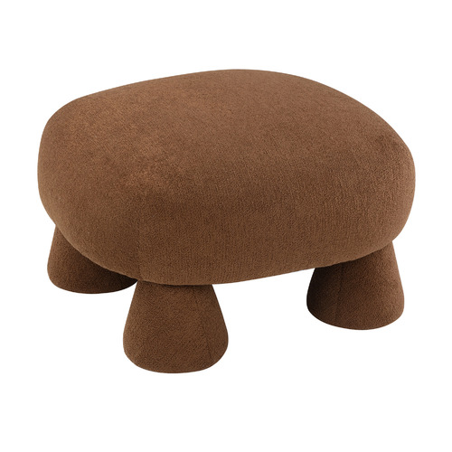 Caramel Barney Boucle Ottoman