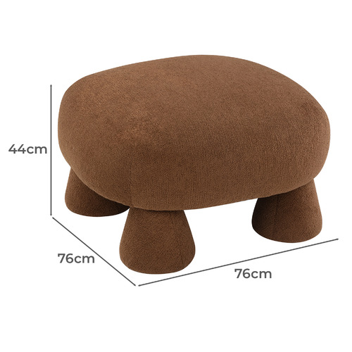 Caramel Barney Boucle Ottoman
