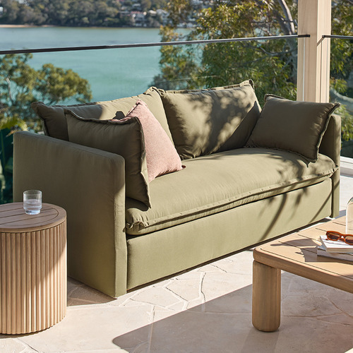 2.5 Seater Forest Green Hayman Upholstered Outdoor Sofa