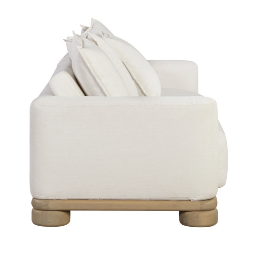 3 Seater White Piper Upholstered Outdoor Sofa