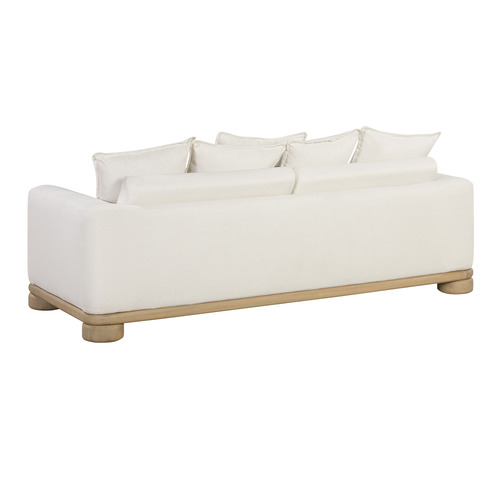 3 Seater White Piper Upholstered Outdoor Sofa