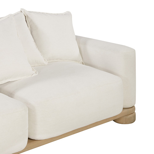 3 Seater White Piper Upholstered Outdoor Sofa