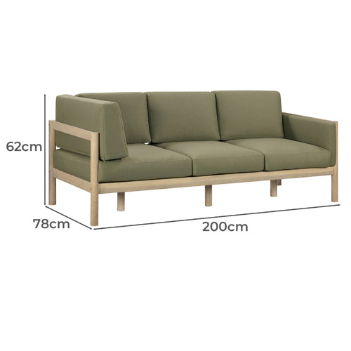 5 Seater Olive Green River Outdoor Modular Sofa Set