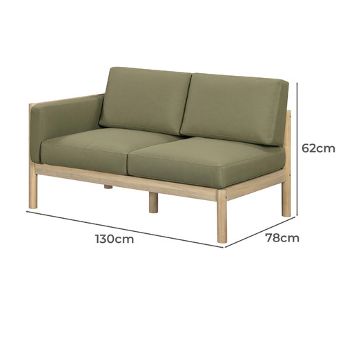 5 Seater Olive Green River Outdoor Modular Sofa Set