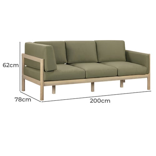 5 Seater Olive Green River Outdoor Sofa Set