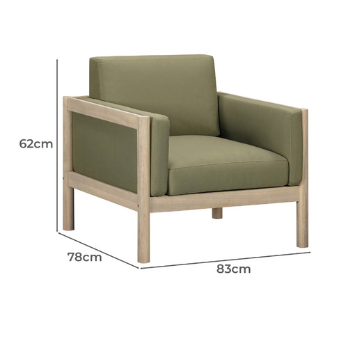 5 Seater Olive Green River Outdoor Sofa Set