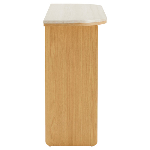 Talia Travertine-Look Console Table