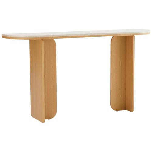 Talia Travertine-Look Console Table