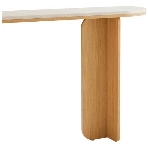 Talia Travertine-Look Console Table