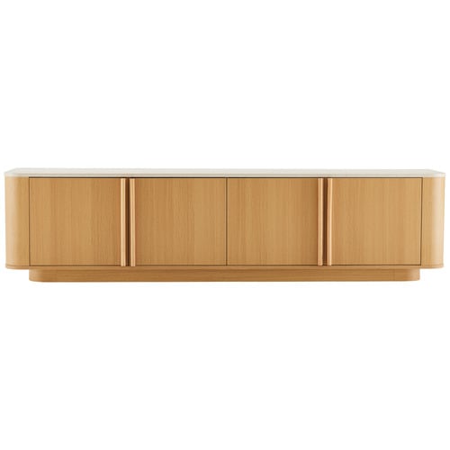 Talia 4 Door Travertine-Look TV Unit
