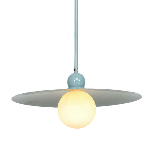 Blue Koa Metal Pendant Light