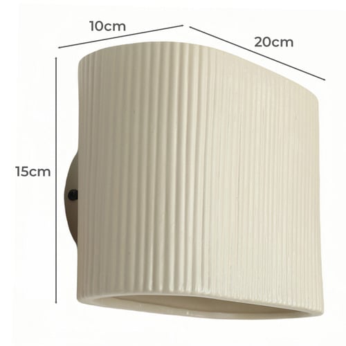 Halcyon Ceramic Ribbed Wall Light