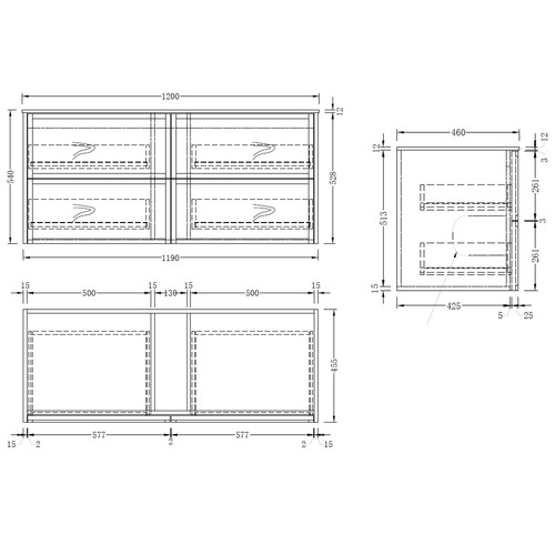 Cali 1200mm Light Timber Wall Hung Single Vanity