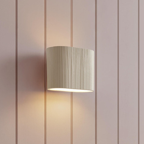 Halcyon Ceramic Ribbed Wall Light