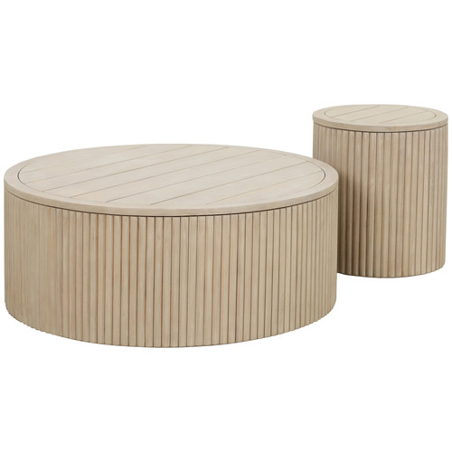 Como Eucalyptus Wood Outdoor Side Table