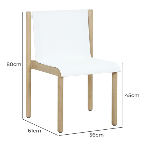 Arlen Acacia Wood Outdoor Dining Chairs