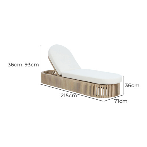 Como Eucalyptus Wood Sun Lounge