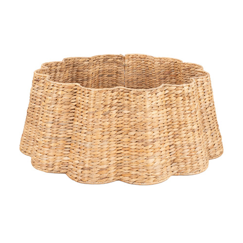 Wavy Water Hyacinth Christmas Tree Skirt