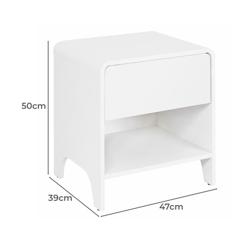 Natural Raphael 1 Drawer Bedside Tables