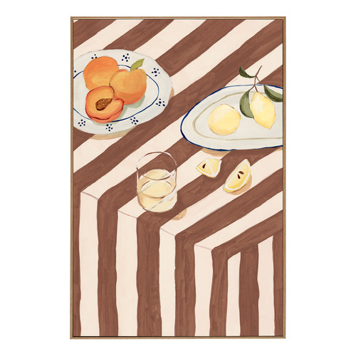 Lemon Essence Framed Canvas Wall Art