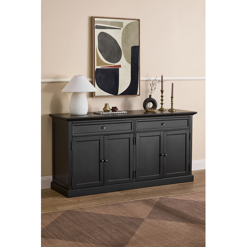 Large Black Hamptons Maison Sideboard Buffet