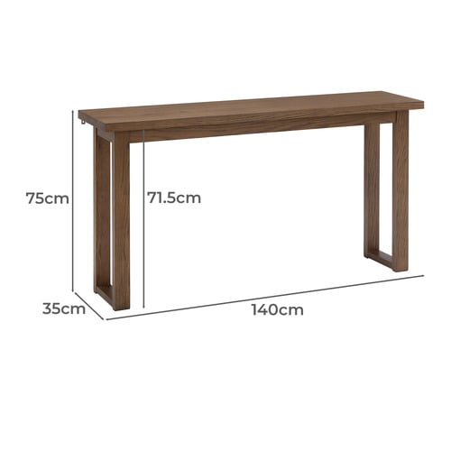 Ski-Leg Oak Wood Console Table