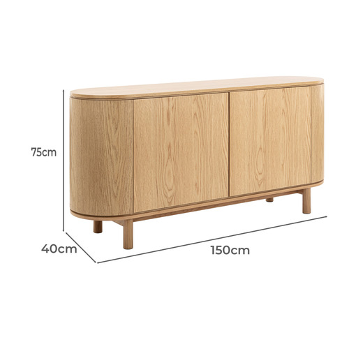 150cm Premium Cannes Curved Sideboard