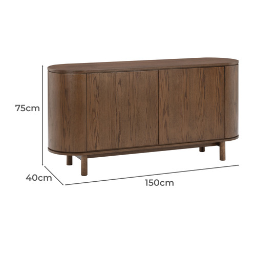 150cm Premium Cannes Curved Sideboard