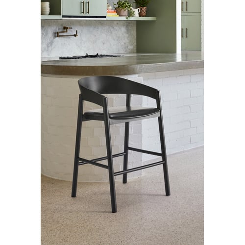 62cm Mattia Beech Wood Bar Stool
