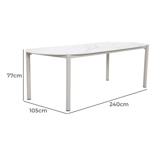 Palmira Aluminium & Ceramic Outdoor Dining Table