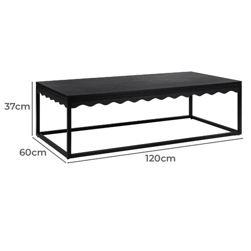 Black Bonnie Wavy Coffee Table