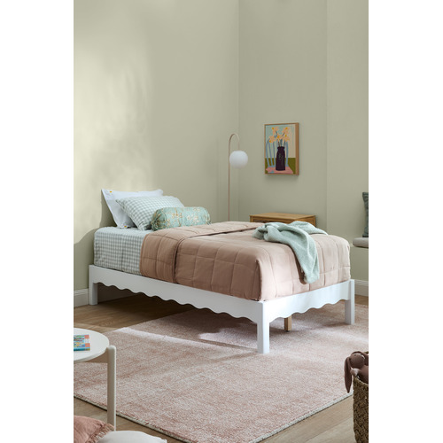 Evelyn Wavy Pine Wood Bed