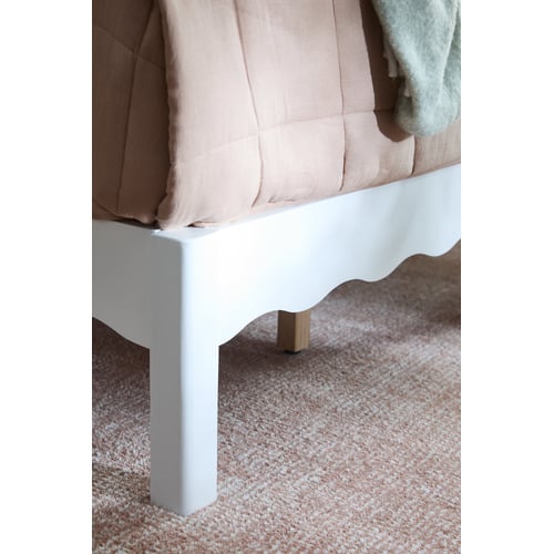 Evelyn Wavy Pine Wood Bed