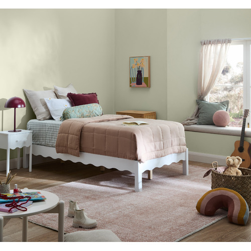 Evelyn Wavy Pine Wood Bed
