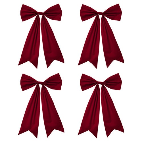 Large Velvet Bow Christmas Tree Clips