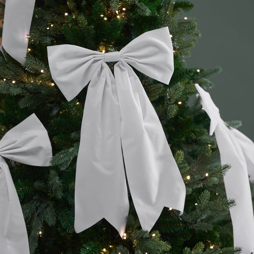 Large Velvet Bow Christmas Tree Clips