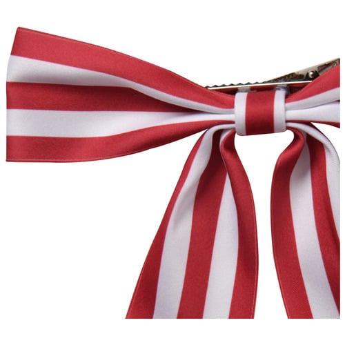 Stripe Bow Christmas Tree Clips