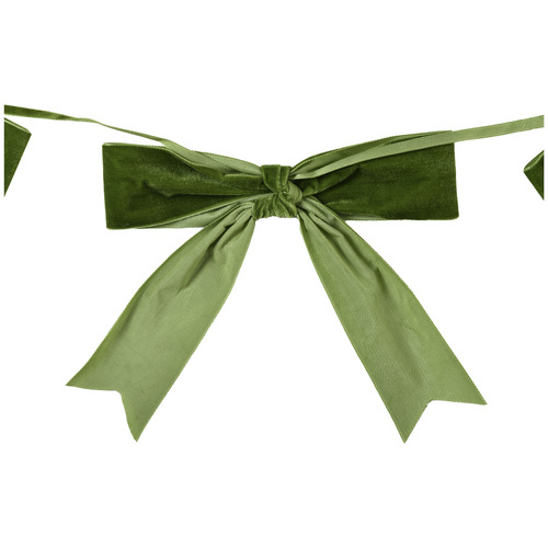 Velvet Bow Christmas Garland