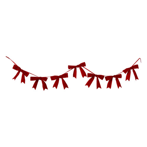Velvet Bow Christmas Garland