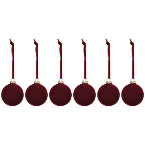 Flocked Glass Christmas Baubles
