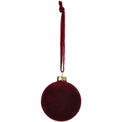 Flocked Glass Christmas Baubles