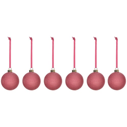 Flocked Glass Christmas Baubles
