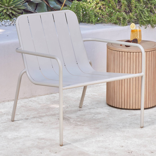 Temple Webster Otti Steel Outdoor Lounge Chair