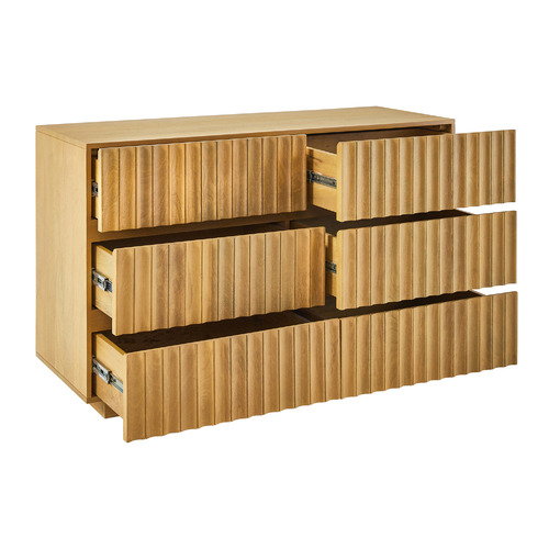 Mia Mango Wood 6 Drawer Chest